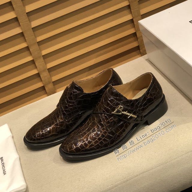 Balenciaga經典款男鞋 巴黎世家頂級版本進口原版小牛皮西裝鞋  hdbl1190